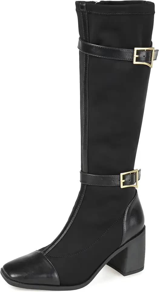 Journee Women's Comfort Foam Extra Wide Calf Gaibree Boots Black, 9.5