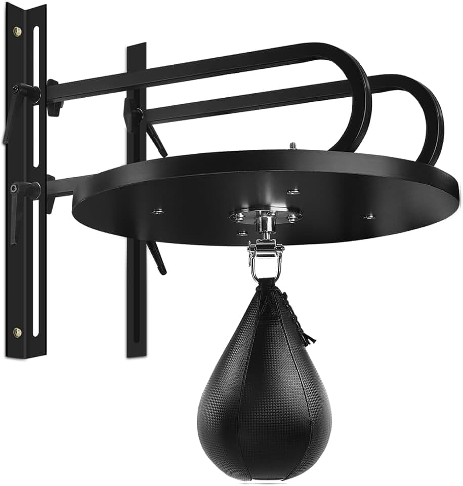 Adjustable Speed Bag Platform Speed Bag Stand Kit with Speed Punching Bag, Speed Bag Swivel for Boxing Training, Punching, Exercise, Home Gym