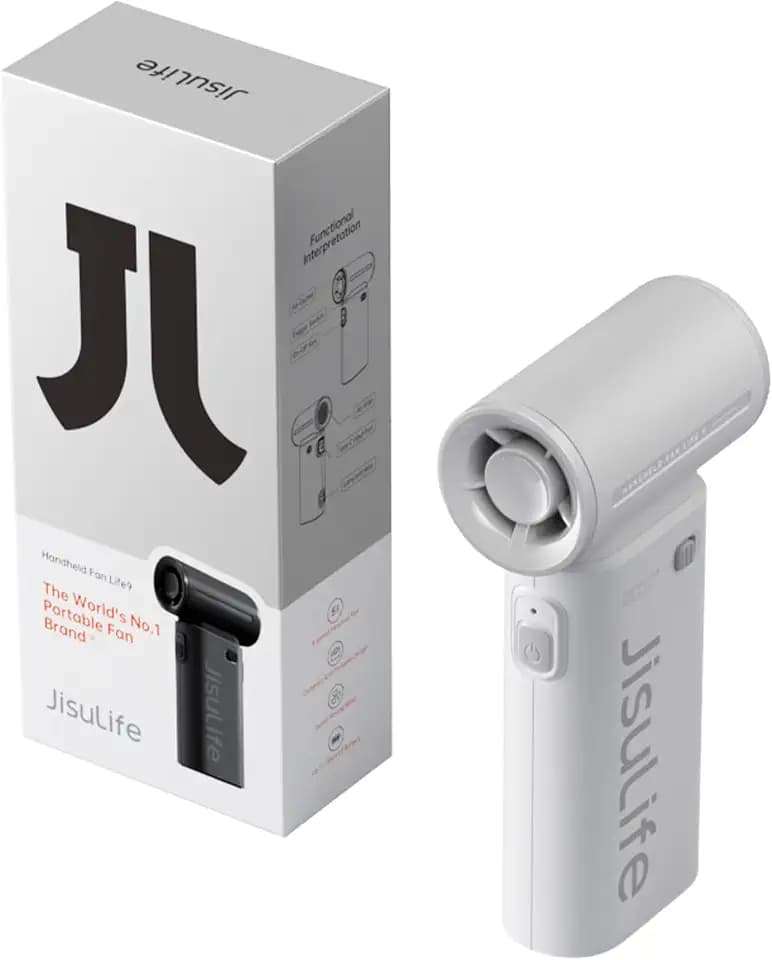 JISULIFE Portable Handheld Fan Life9, Turbo Airflow, Up to 12H Runtime