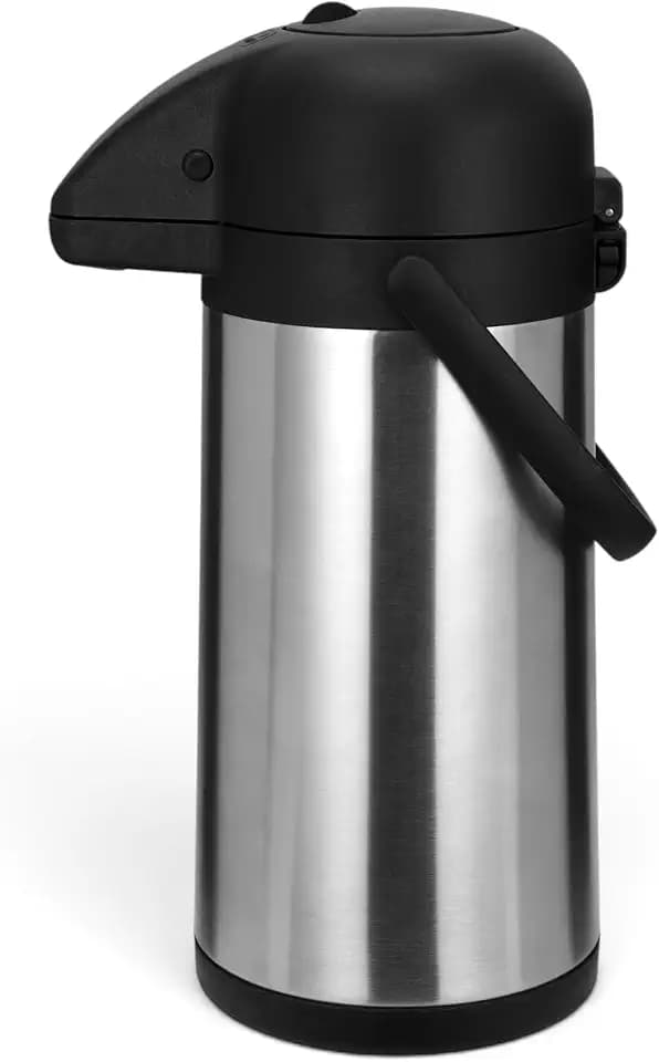Alpha Living CD-300 Coffee Carafe, 3L Stainless Steel Airpot with Pump