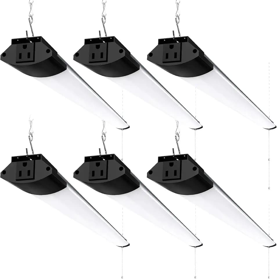Barrina BS84 LED Shop Lights 4FT for Workshop, 84W 10000LM 5000K, 6 Packs