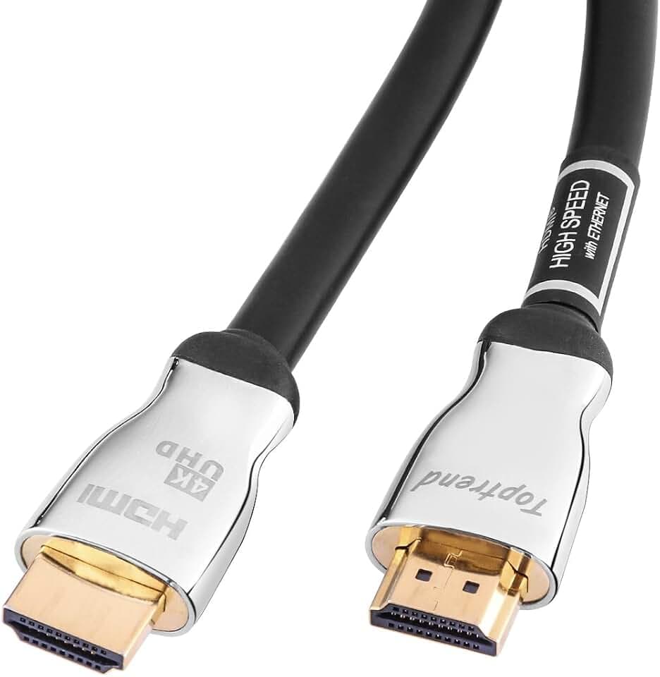 Toptrend 4K HDMI Kabel 35ft, CL3 bewertet 18Gpbs High Speed HDMI 2.0 Kabel Unterstützt 1080p, 3D, 2160p, 4K 60Hz UHD, HDR, 26AWG HDMI Kabel, Kompatibel mit HDTV, Xbox, Blue-ray Player, PS3, PS4, PC
