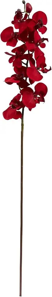 Nearly Natural 36” Christmas Phalaenopsis Orchid Flower (Set of 4) Artificial Plant, Red