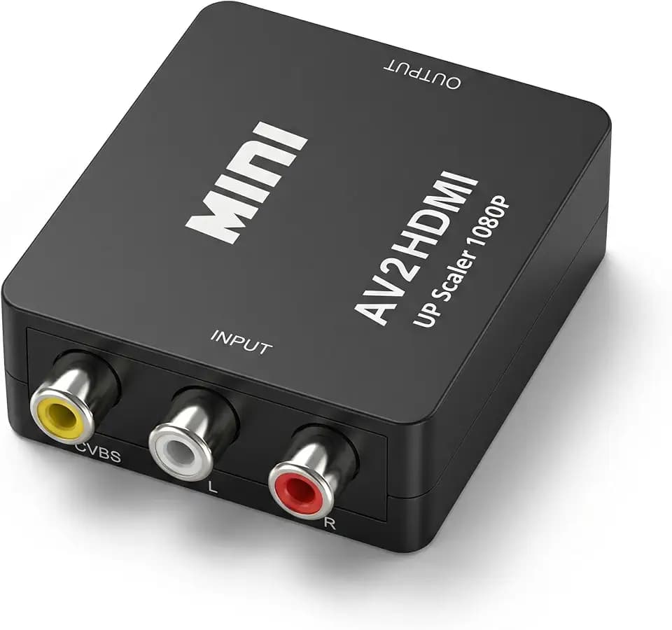 RCA auf HDMI Konverter, 1080P Mini AV zu HDMI Adapter