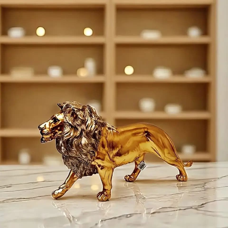 ICE Armor 23" W Majestic Walking Lion Figurine Statue Sculpture Ornament Decoration Home/Room Decor and Gift Ideas for Housewarming, Holidays and Birthdays Great Collectible Addition