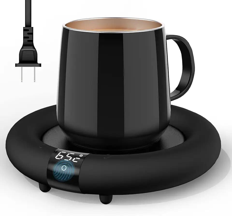 2022 New Smart Coffee Mug Warmer for Coffee Tea, Coffee Cup Warmer for Desk, Auto Shut Off, 3 Temp up to 75℃, Touch Switch, LED Display Warmer Plate for Coffee Tea Water Milk -Coffee Gift (No Cup)