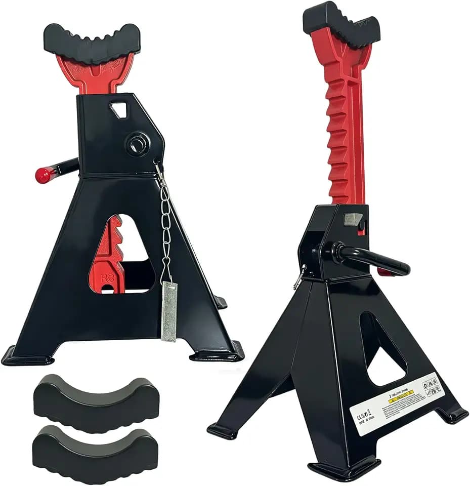 HENBOW Jack Stands,3 Ton(6600Lbs) Capacity Black, 1 Pair