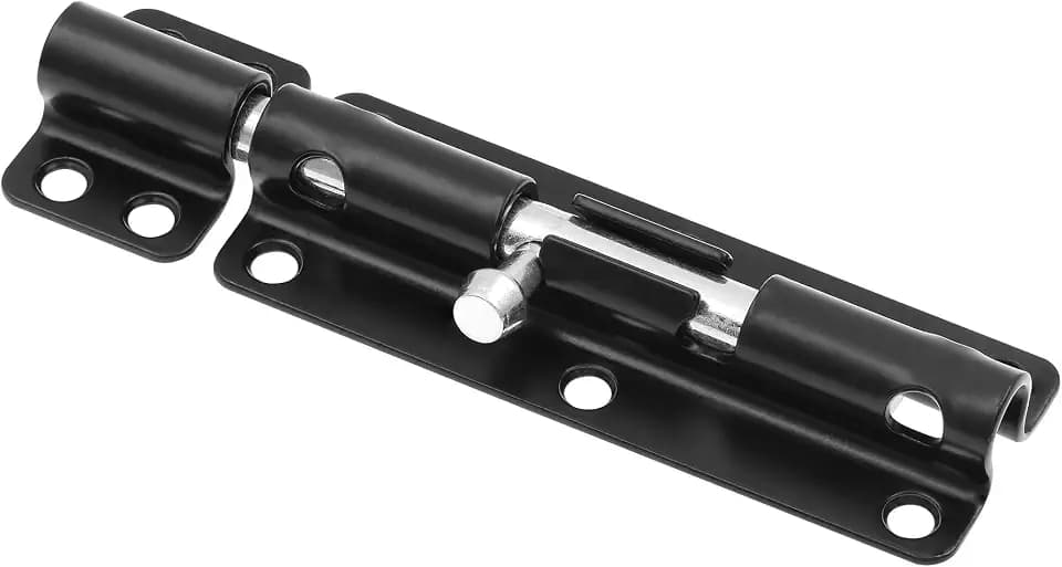 Prime-Line U 117638 Slide Barrel Bolt Latch, 5 inch, Matte Black