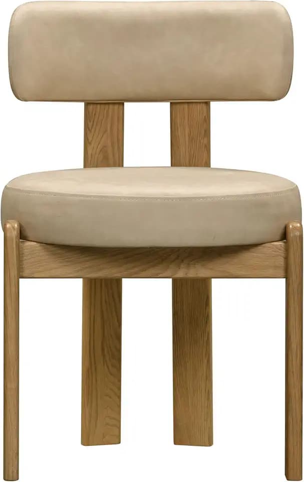 TOV Furniture Odessa Cream Vegan Leather Dining Chair