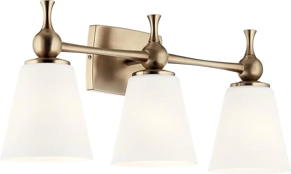 Kichler Cosabella 3-Light Bathroom Vanity Light, Champagne Bronze