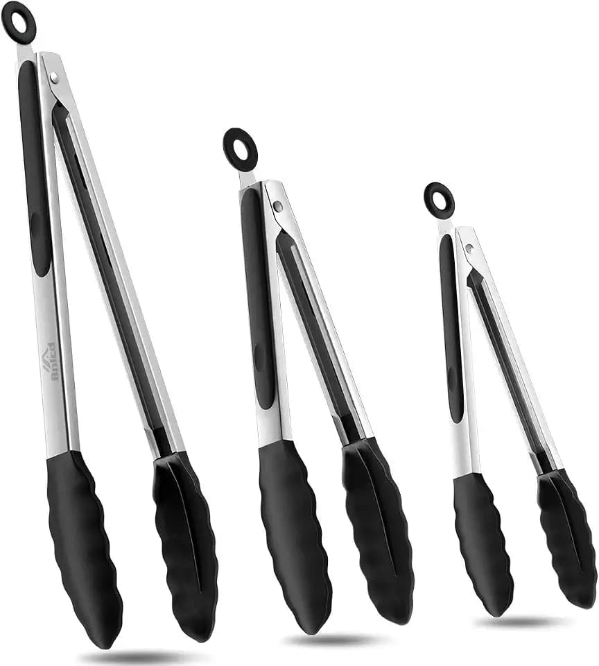 Good Grip Cooking Tongs with Silicone Tips, Set of 3-7" 9" and 12"