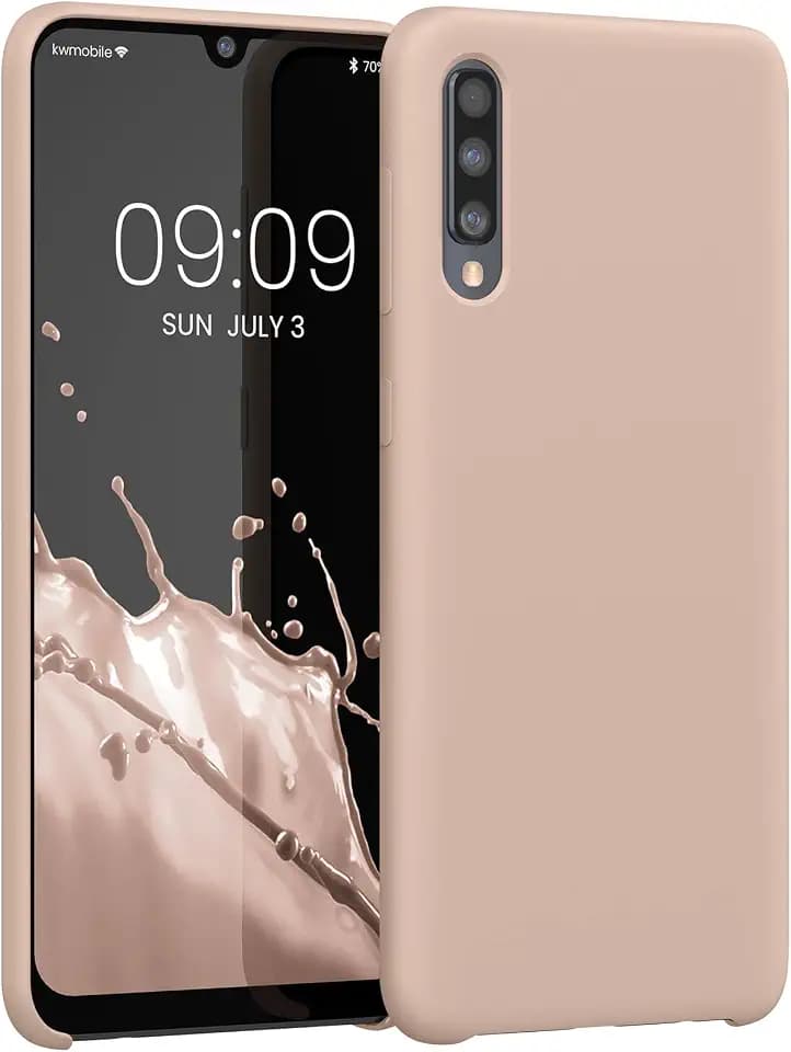 kwmobile Handyhülle für Samsung Galaxy A50 Hülle - Case Silikon - Kabelloses Laden - Schutzhülle Cover in Coconut Swirl