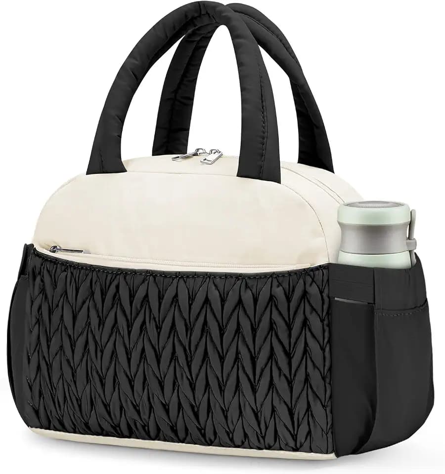 Coobiiya Lunch Box Lunch Bag for Women Men,Reusable Cute Lunch Pail bag,Leakproof,Insulated LunchBox Tote Compact 10L, Cooler Lunch Container for Work Travel Office