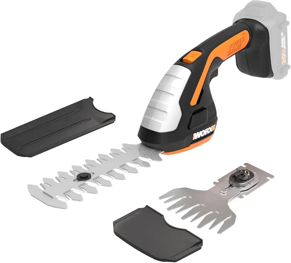 WORX Cordless Grass Shear & Shrub Trimmer, 20V 4"+ 8" Bush Trimmer, WG801.9