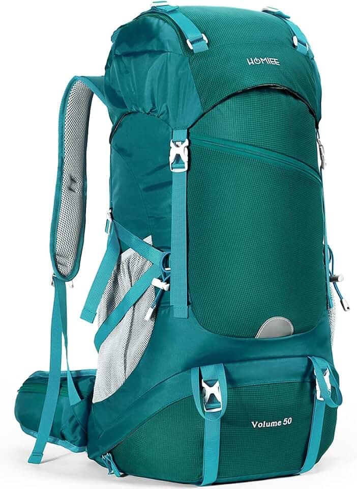 HOMIEE 50L Hiking Backpack Travel Bag Waterproof Camping Rucksack