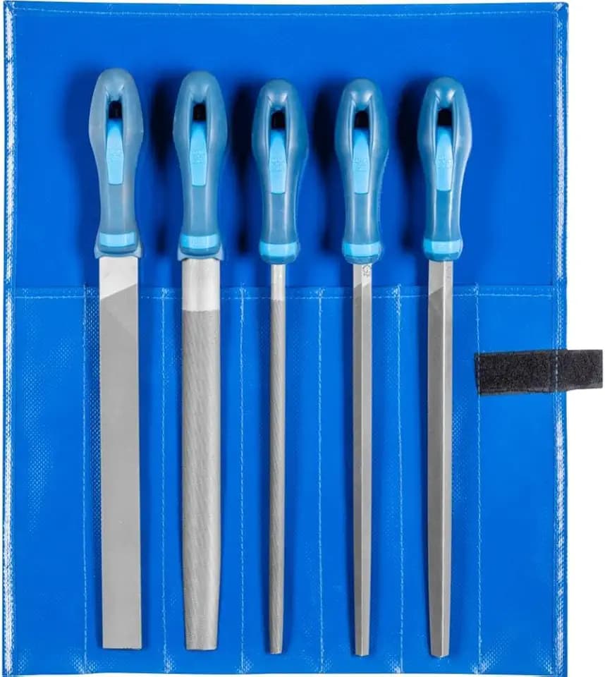 PFERD 10" Machinists 5-Pc File Set, Course Cut, American Pattern (1 Pack)