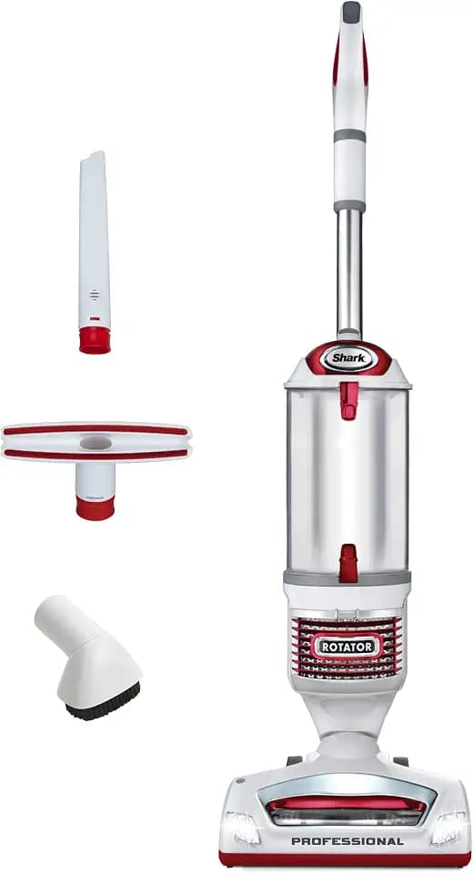 Shark Rotator Lift-Away Upright Vacuum with HEPA Filter, White/Red, NV501