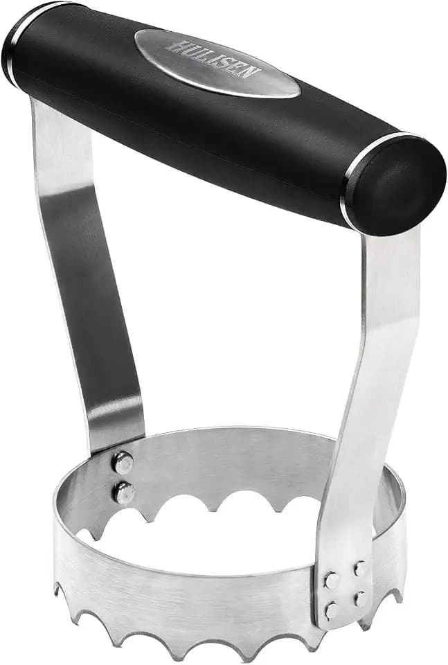 HULISEN Serrated Food Chopper Manual Hand, 3" Stainless Steel Hand Chopper