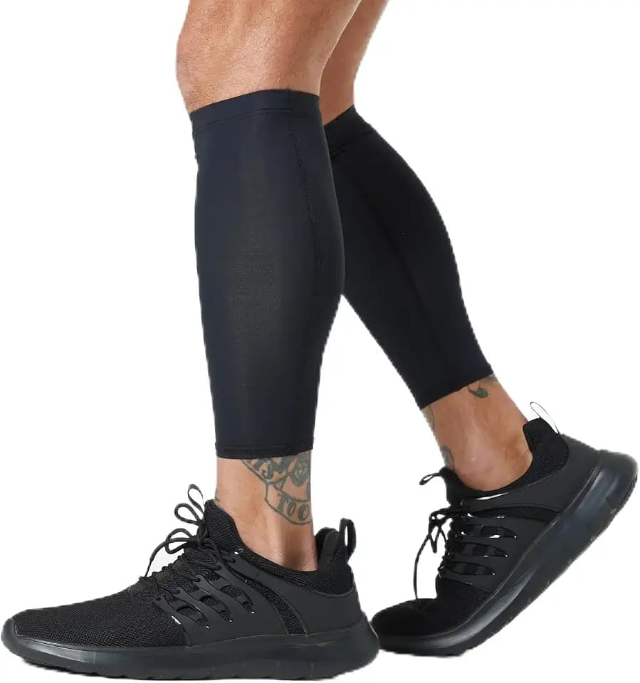 DFND Unisex Active Ax Compression Calf Sleeve (2 Pack) – Black – Large