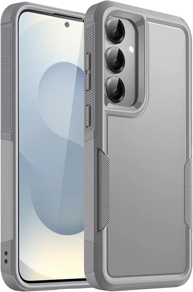JETech Rugged Hülle für Samsung Galaxy S25, Silver Shadow