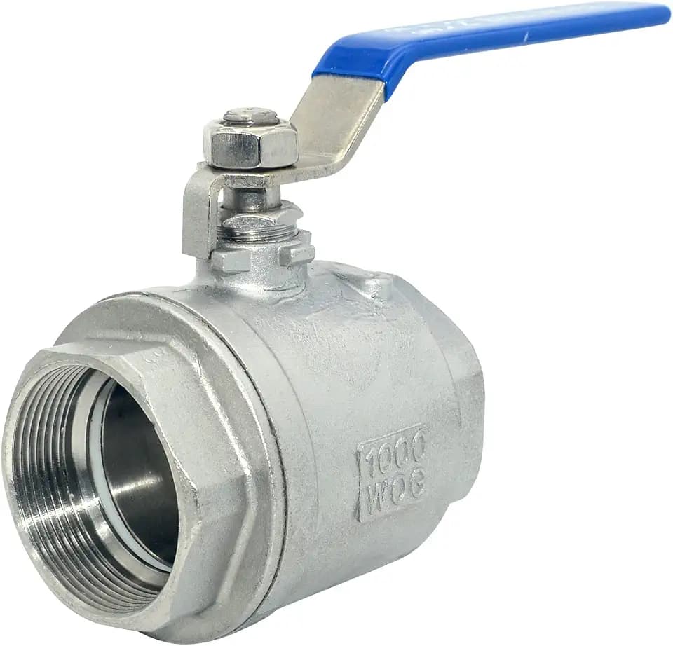 DAN SPEED 2" NPT Female 316 Stainless Steel Full Port Ball Valve Vinyl Handle WOG1000