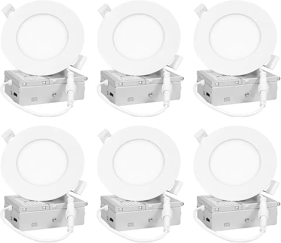 4 inch 6 Pack Recessed Light with Junction Box