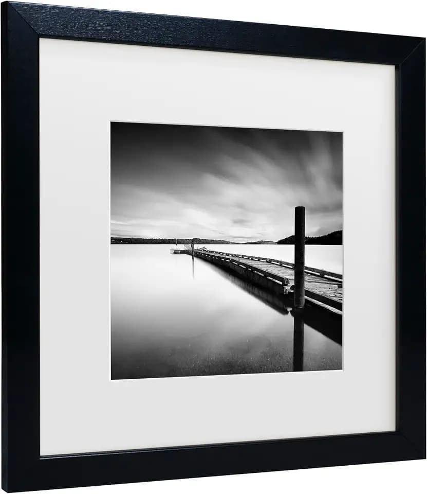 Framed Wall Art - Moises Levy ‘Stand By’ Wall Decor with Matted Frame - Living Room, Kitchen, and Bathroom Art - 11x11