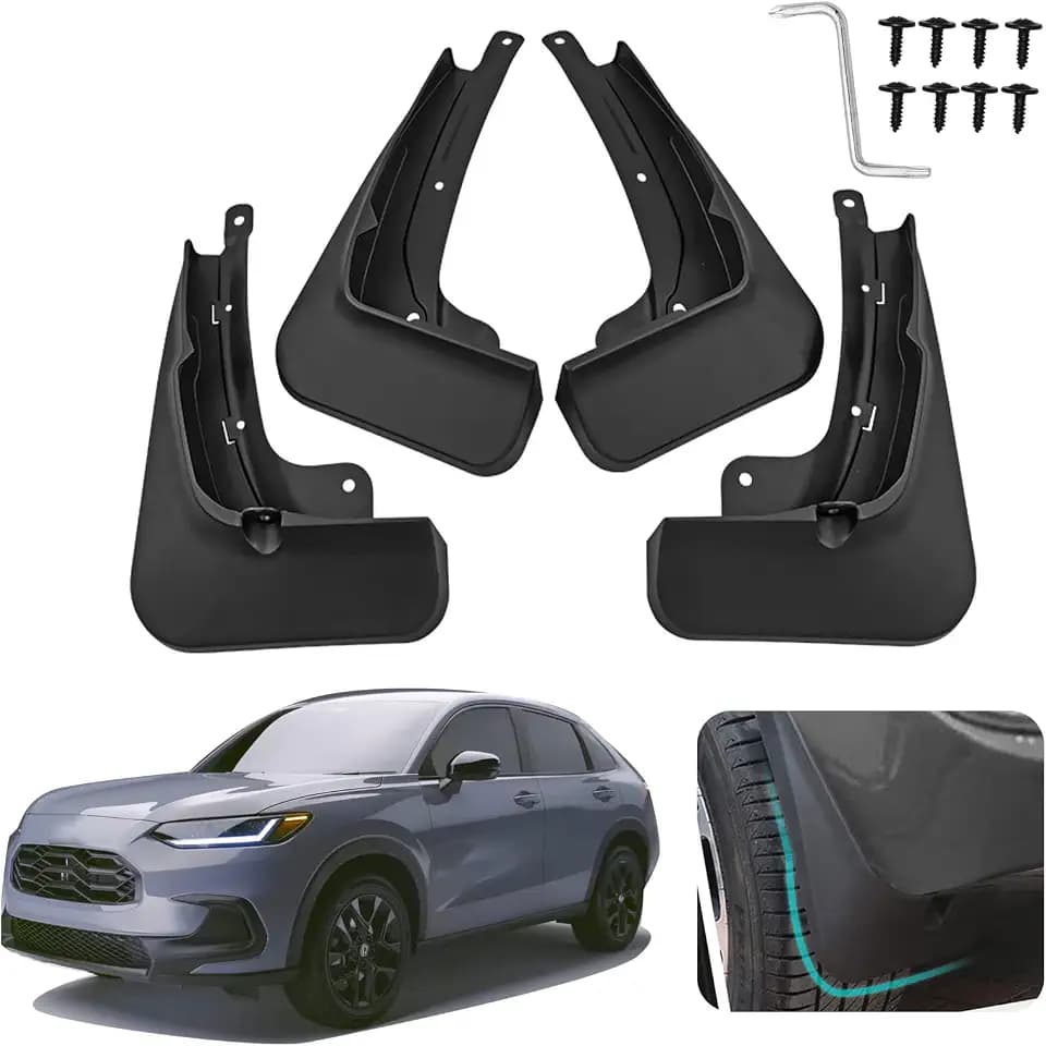 Passgenau für Schmutzfänger 2023 2024 Honda HRV HR-V Schmutzspritzschutz vorne und hinten, 4-teiliges Set