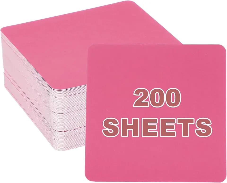 PATIKIL 4x4" Blank Cardboard Message Card 200 Sheets 320GSM Square Thick