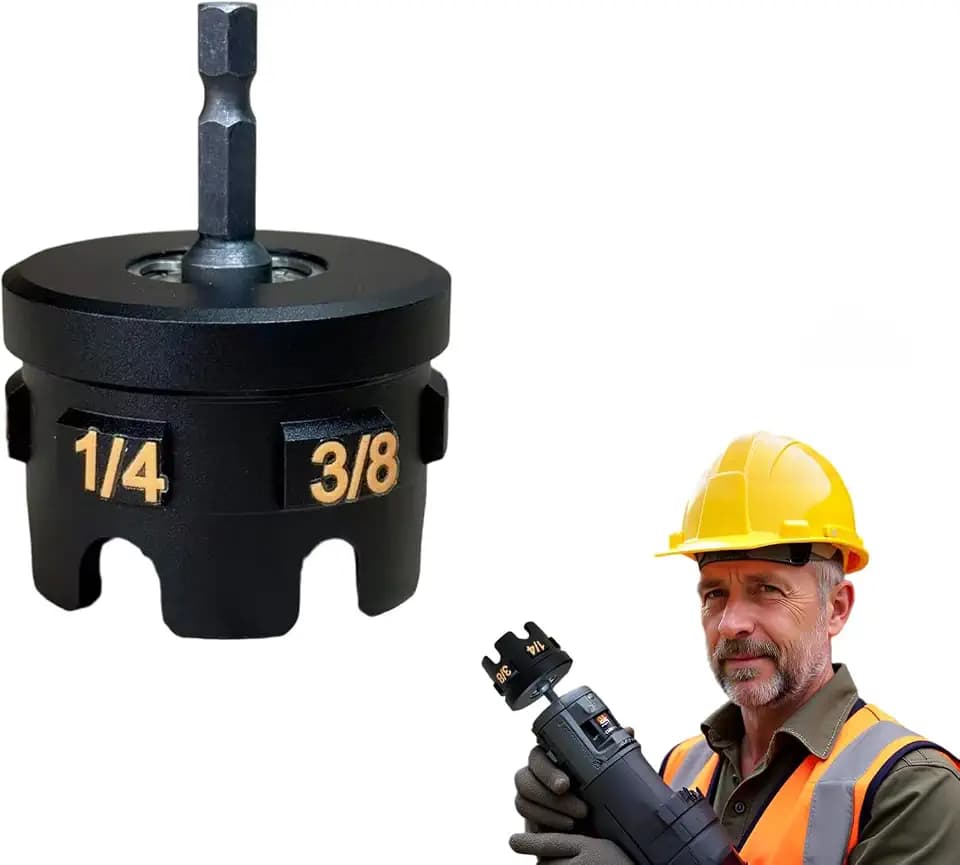 Threaded Rod Nut Runner, Nut Zipper Drill Attachment for Fast Nuts and Bolt Removal, Nuts Runner for Impact Drill for 1/4", 3/8", 1/2" Threaded Rods, for Conduit Racks, Strut Systems