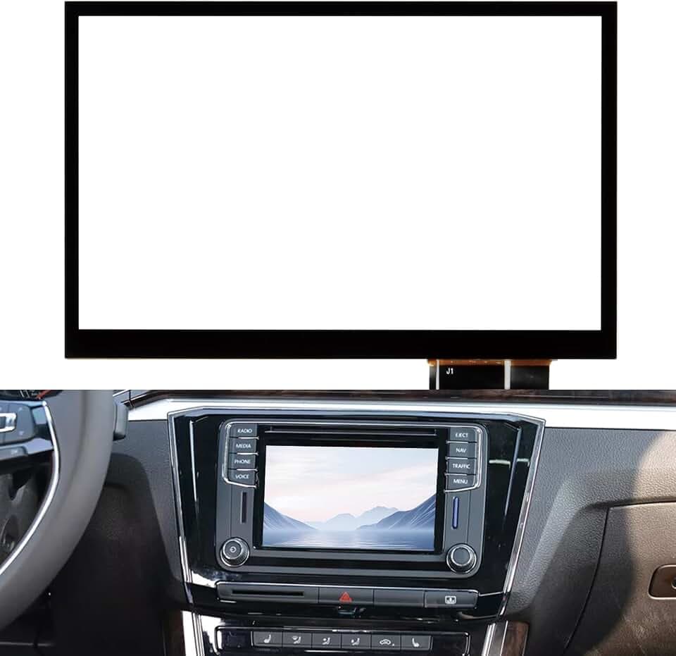 TDO-WVGA0633F00045 Touchscreen 6.5" für VW für Skoda MIB STD2 684 200 Magotan B7 Golf Polo Navigation für Radio Digitizer TDO-WVGA0633F00039 Touch Screen Panel Glas (Schwarz, kein LCD Display)