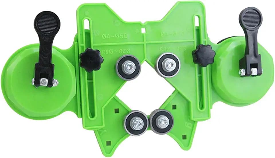 Drill Bit Hole Saw Guide, Adjustable Tile Hole Cutter Centering Locator Holder Jig Fixture for Ceramic,Tile,Glass(Color:Green)