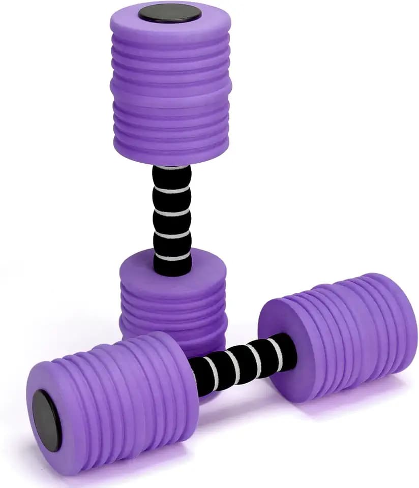 Aquatic Exercise Dumbbells, Water Weights for Pool Exercise, 2PACK EVA Foam Water Dumbbells for Youth Women Water Workouts, Swimming Training