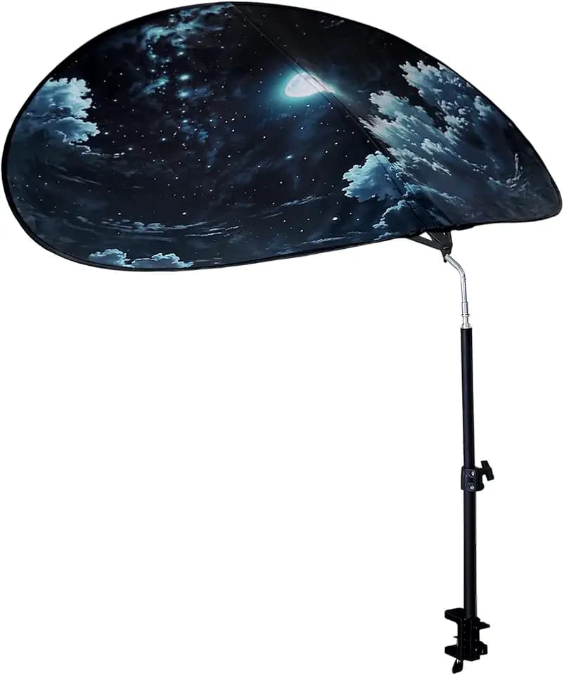 Large Size 52''Office Cubicle Shade Cubicle Desk Light Shield to Block Anti-Glare Cover Light Sensitive Professionals Cubicle Light Quick Install Shading Light Shade with Clamp(Patent Pending)