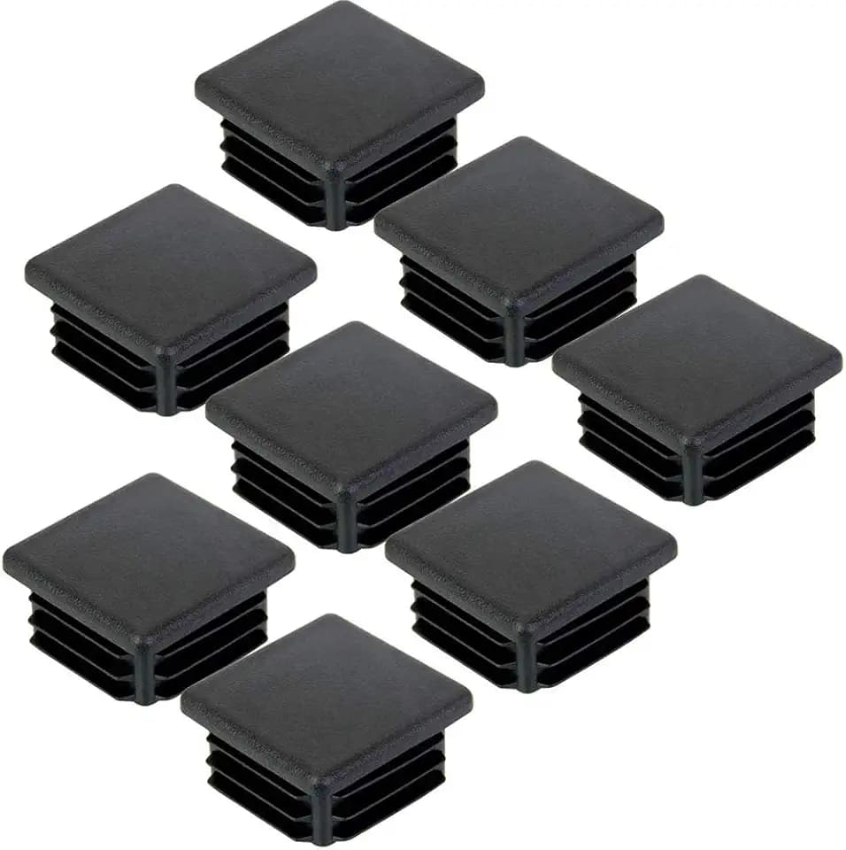 50 Pack 2 Inch Square Plastic Plugs, 50mm×50mm Insert End Caps for Square Tubing Post