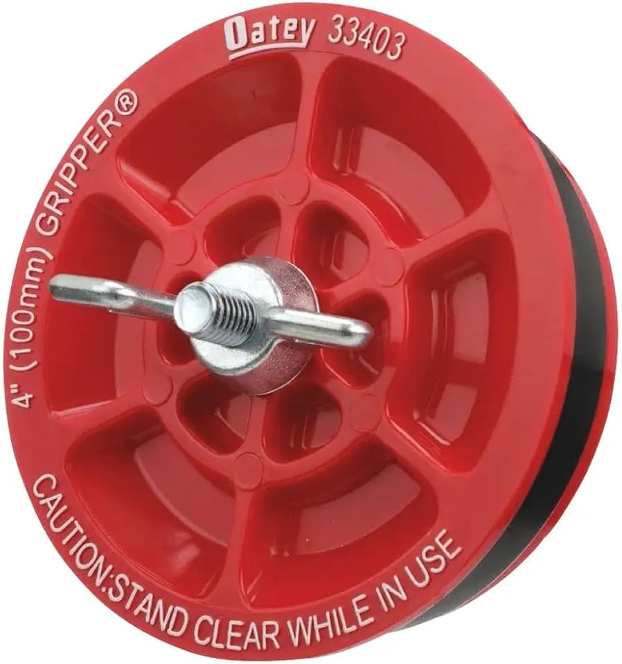 Oatey 33403 Mechanical End-of-Pipe Gripper Plug, 4 in., Red