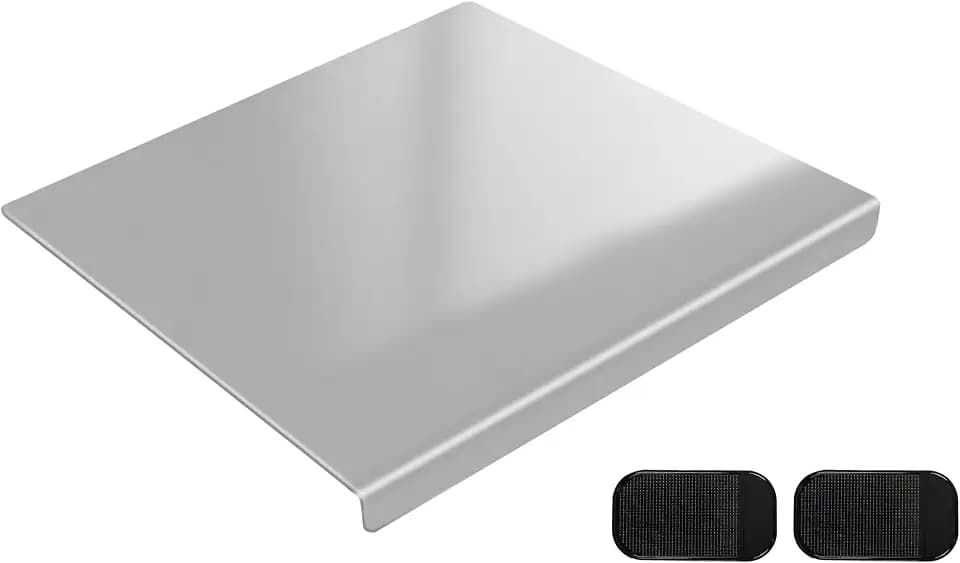 Stainless Steel Countertop Cutting Board for Kitchen, with Lip,2 Pack Pads