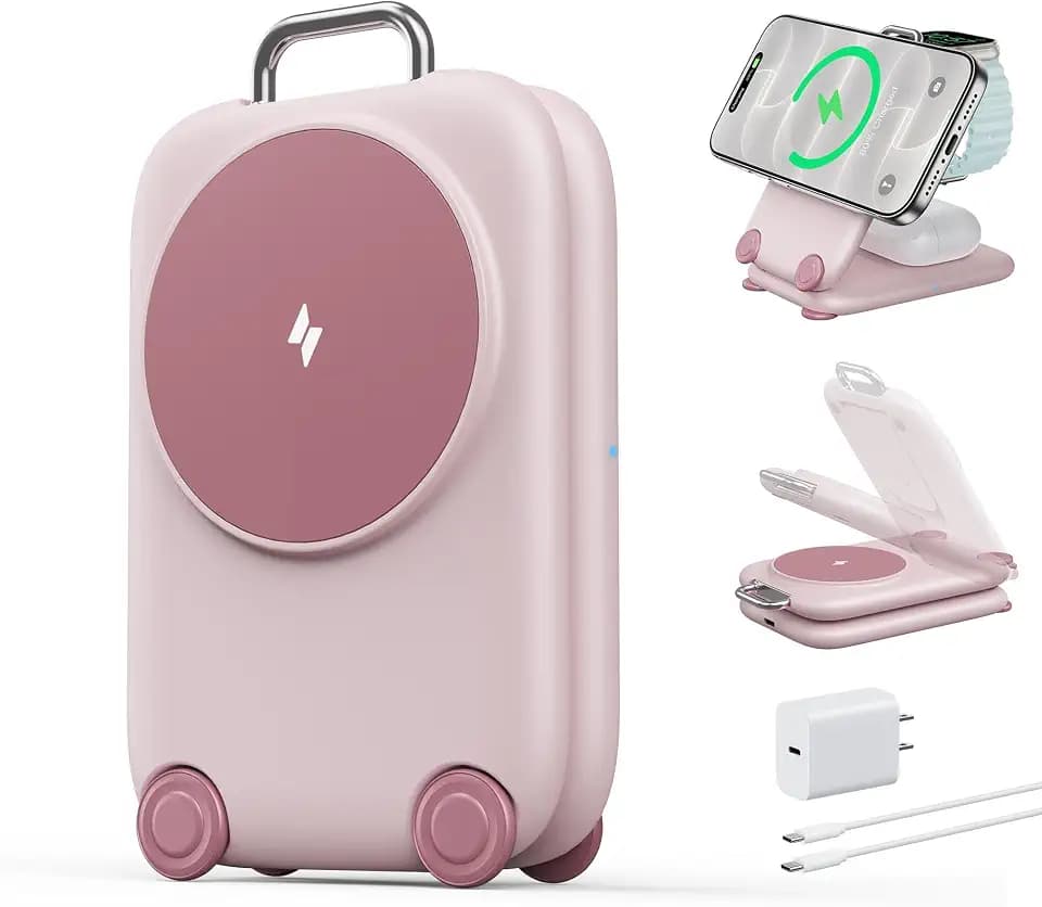 Mukiya PaktVault Traveling Fast Wireless Charging Station for iPhone Duo