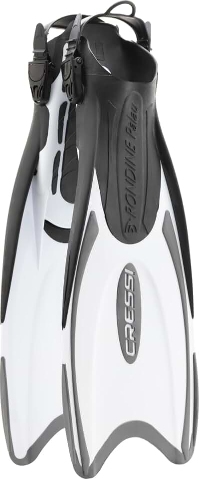 Cressi Snorkeling Fins, Palau, Adjustable Open Heel, Travel Fins for Adults