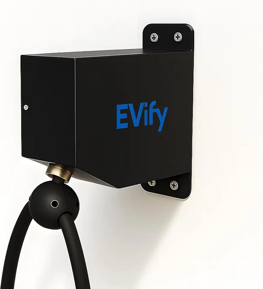 Automatisch Einziehbare Wallbox Kabelhalterung • Halterung Ladekabel Typ 2 Wandhalterung • Ladekabel Halterung Typ 2 mit Stahlgehäuse • Wallbox Kabelhalter Optimal für Außeneinsatz