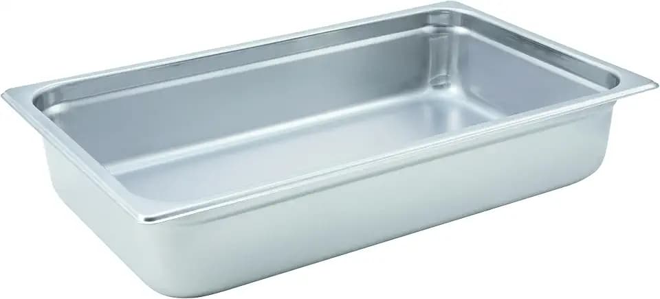 Winco 19.8 qt Full Size 4" Stainless Steel Steam Table Pan Steam Pan
