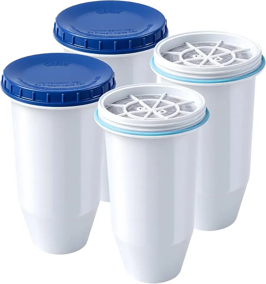 0 TDS 6-Stage Water Filter Replacement for Zero Pitchers, 4-Pack