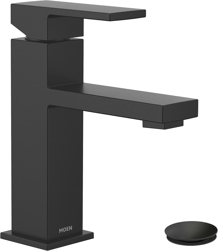 Moen Revyl Matte Black One-Handle Single Hole Bathroom Sink Faucet