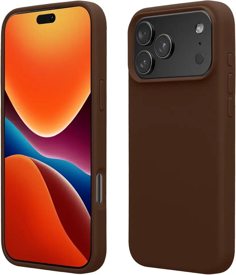 kwmobile Handyhülle für Apple iPhone 18 Pro Max/iPhone 17 Pro Max Hülle - Case Silikon - Kabelloses Laden - Schutzhülle Cover in Chocolate