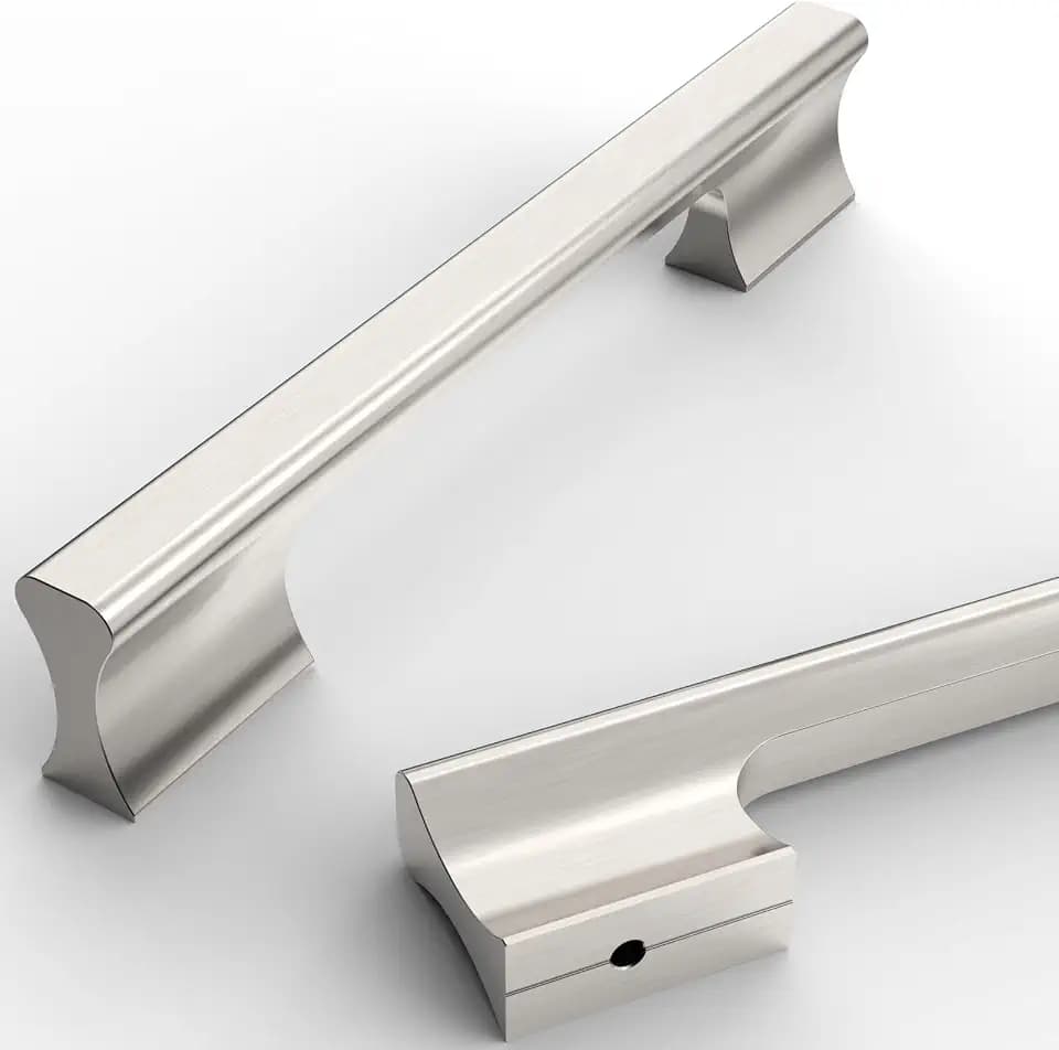 Asidrama 20 Pack 5 Inch(128mm) Brushed Satin Nickel Kitchen Cabinet Handles, Cabinet Pulls Kitchen Cabinet Hardware Cupboard Handles Drawer Pulls
