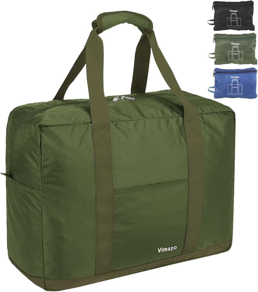 Foldable Travel Duffle Bag with Trolley Sleeve 40L Travel Bag