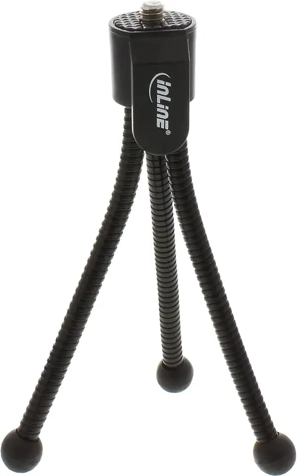 InLine 48006 Mini-Stativ für Digitalkameras, 12,5cm Höhe, schwarz