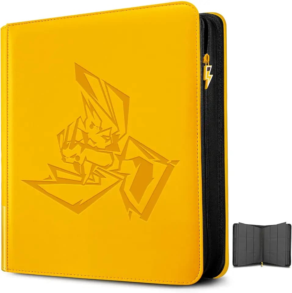 Toploader Binder, Oversized 9 Pocket 252 Top loaders Holder, Yellow