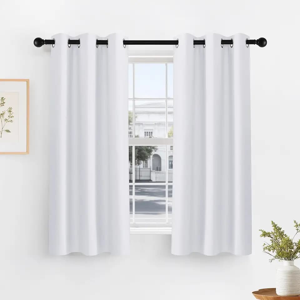 PONY DANCE 40 inch Long Curtains - Small Curtains for Bathroom Windows