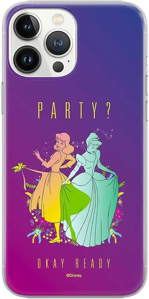 ERT GROUP Handyhülle für iPhone 13 PRO Original und offiziell Lizenziertes Disney Muster Cinderella 002 violett optimal an die Form des Handy angepasst, hülle aus TPU